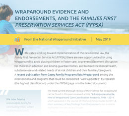 Wraparound Evidence and Endorsements and FFPSA
