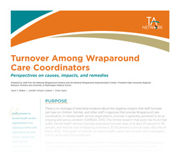 Turnover Among Wraparound Care Coordinators publication cover (enable images to see)